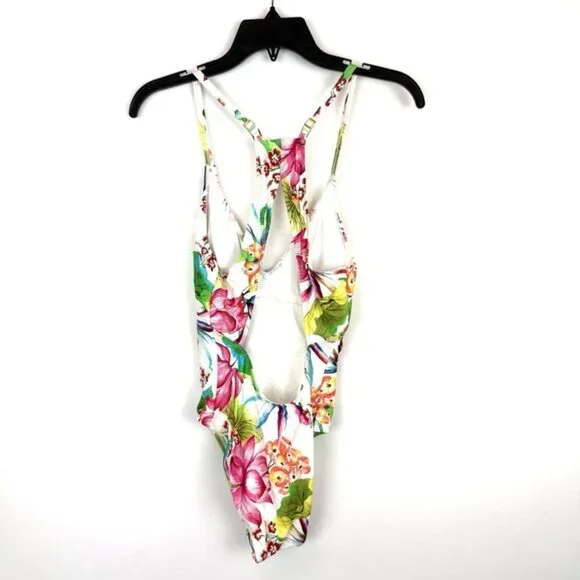 La Blanca Women’s White Floral One Piece Swimsuit Size 6